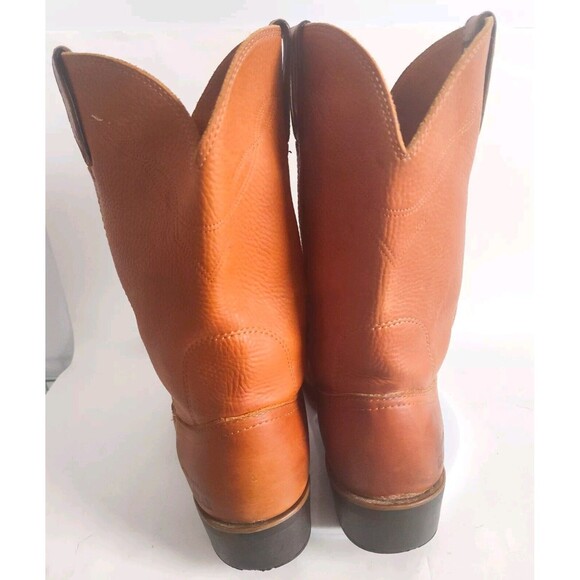 Guide Gear Mens Cowboy Work Tan Brown Leather Western Farm Boots Size 11 80461 - Picture 4 of 11